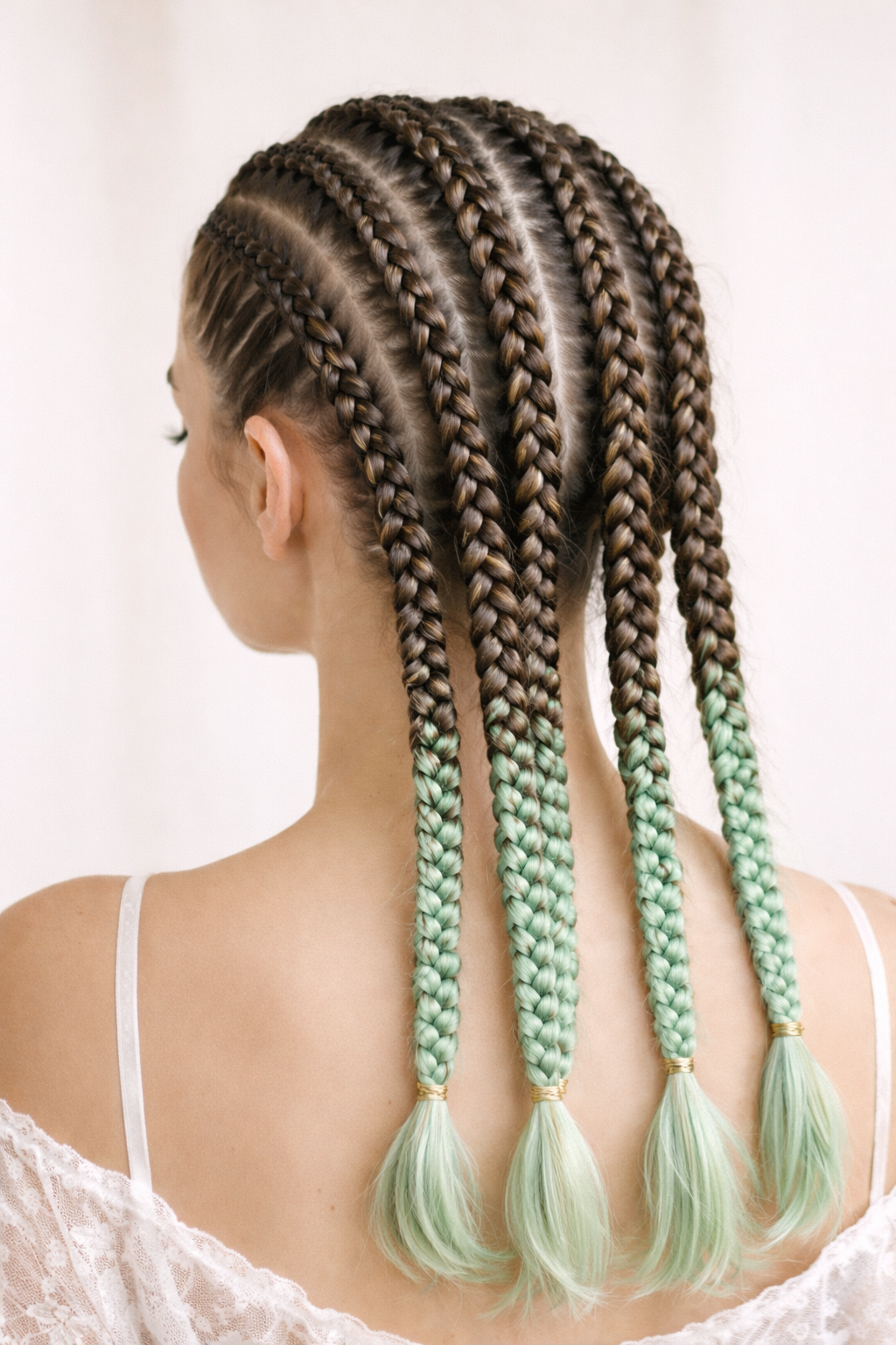 Împletitură elegantă pentru păr lung, realizată în stil feminin și delicat